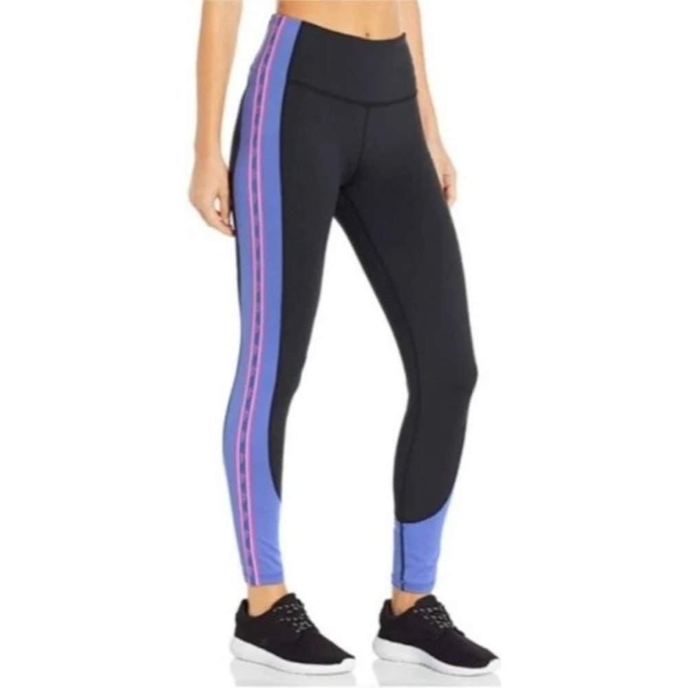 Lilly Pulitzer, Luxletic High Rise Leggings, Black with Logo Stripe, Sz XS, NWOT
